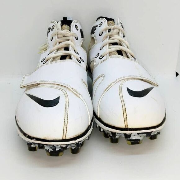 Nike Zoom Huarache Men\'s Pre-owned White/Black/Cream Football Cleats - sz. 9 1/2